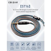 KBEAR ST16 Crystal 16 Cores Upgrade Cable 5N Single Copper Silver-plated 2PIN/MMCX/QDC Earbuds Connector For KS1 Star River Lark