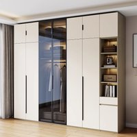 Holz Minimalistischen Schrank Lagerung Organizer Schrank Kleidung Kleiderschrank Partitionen Wohnzimmer Regale Ropero Möbel Für Zimmer