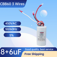 450V Starter Capacitor Motor Run For Washing Machine CBB60 3 Wires 8+6uF 9+9uF 16+8uF 13+7uF 14.5+3.5uF 16.5+3.5uF