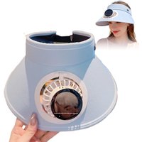 AliExpress NONE Solar USB Rechargeable Fan Sun Visor Hat Wide Brim UV Protection Empty Top Cap Outdoor Golf Cycling Cooling Hat