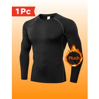 Men's thermal underwear top, men's long-sleeved sport cycling tight-fitting top for autumn and winter