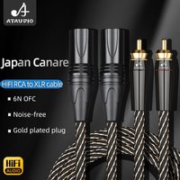 HIFI 2RCA to 2XLR Audio Cable 6N OFC 3Pin XLR Female to RCA Male Cable For Speaker Amplifier Mixer Patch Cable