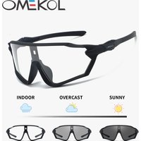 OMEKOL Brand New UV Protection Photochromic Cycling Glasses Bicycle Eyewear Men Women Mtb Bike Baseball Sports Sunglasses