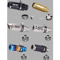 AliExpress NONE Motorcycle muffler Exhaust Pipe Motorcycle Exhaust Pipes 51mm Dirt Bike Exhaust SC project Pipe Replacement For Dirt Bike Street