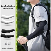 Cooling Arm Sleeves for Men Cycling Driving Sun Protection Elbow Support Elastic Breathable Hiking Fishing Outdoor Arm Sleeves