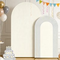 Beige Lines Ripple Arch Cover Backdrop Newborn Baby 1st Birthday Party Kids Adult Portrait Stretchy Arch Background Photostudio
