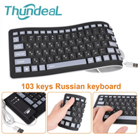 103keys Russian Keyboard Letters Silicon Teclado Layout USB Interface Russian Keyboard Flexible Teclado PC Desktop Laptop Wired