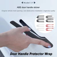 Door Handle Protector Wrap for Tesla Tesla Model 3/Y/3+ ModelY Launch Accessories Material Carbon Fiber Color Handle Cover Amagi