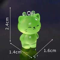 4Pc Vintage Glowing Alien Cats and Ducks Cute Resin Accessories Suitable for Bag Making Looking for New Animal Pieces DIY Earrin