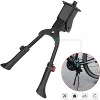 U Universal Bike Kickstand Two Leg Adjustable Height Bicycle Side Stand for 24-29 Inch E-bike Mountain Cycle Stable Support