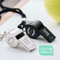 Custom Engraved Metal Whistle-Personalized Gift for Coach/Teacher-Football,Basketball,Soccer,Volleyball Referee Training Whistle