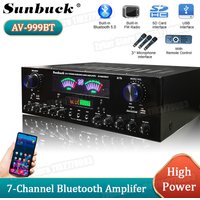 SUNBUCK 999BT Bluetooth HiFi-Soundverstärker Dual Dynamic Screen Subwoofer Hochleistungsverstärker S für Heimkinosystem Karaoke