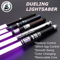 TXQSABER Lightsaber Neo Pixel Heavy Dueling RGB Color Changing Metal Hilt Smooth Swing Blaster Cosplay Jedi Light Sword Toys Kid