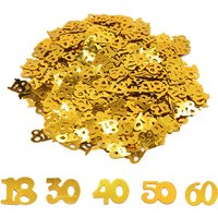 15g/Bag Golden 18 30 40 50 60 Number Sequin Confetti For Anniversary Birthday Party Decoration Birthday Table Confetti Decor