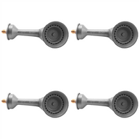 【HAPPYH】4X High Pressure Propane Cast-Iron Round Burner Head, Propane Burner Head With Orifice Brass Fitting