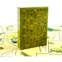 New Green Glyphs Oracle Cards A 50 Oracle Cards 9*6.4cm Vibrant Illustrations,Great For Beginners, Meditation & Party Games
