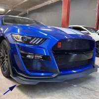 2015-2023 For Ford Mustang GT500 Style Front Bumper Lip Corner Spoiler Winglet Splitters Matte Balck /Carbon Fiber
