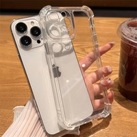 Luxuriöse stoßfeste transparente Hülle für iPhone 15 14 13 12 11 Pro Max X Xs XR Max 7 8 Plus 7 Bumper Cases Cover