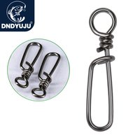 DNDYUJU 50-200 pièces en acier inoxydable calmar connecteur de pêche Snap pêche leurre broche pivotant solide anneaux sécurité boutons pression crochet de pêche