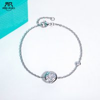 AnuJewel 2ct (7x7mm) Four-Leaf Clover Cut Moissanite Bezel Bracelet 925 Sterling Silver 16+2cm Bracelets for Women Jewelry Gift