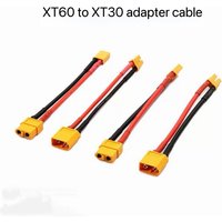 XT60 to XT90 connection cable plug, revolving female adapter cable, 10CM model aircraft power supply battery charging cable XT30