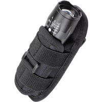Tactical Flashlight Pouch Holster, Rotatable Holder Belt Clip Tactical Torch Carry Case with 360 Degree Carabiner Reel Clip