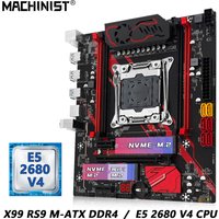 MACHINIST X99 RS9 Motherboard Kit With Xeon E5 2630 V4 / 2650 V4 / 2680 V4 CPU LGA 2011-3 Support DDR4 RAM Four Channels USB3.0