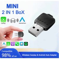 2026 Wireless CarPlay Adapter&Android Auto Wireless Adapter, 5Ghz WiFi USB Plug Play CarPlay Wireless