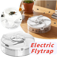 Quiet Removable Electric Flytrap Automatic Rotation Insect Pest Catcher Electric Flycatcher Killing Machine USB Rechargeable