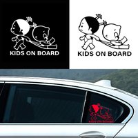 1PC Car Baby in Car Reflective Car Stickers Cute Child Pattern Decal Stickers for Auto Bumper Warning Sign Decals Accessories
