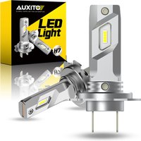 AUXITO 2Pcs Fanless H7 LED Bulb 1:1 Mini Size Head Lamp Wireless CSP LED Chips H7 Car LED Headlight Bulbs 80W 6500K White 12V