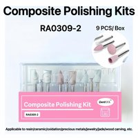 9Pcs/Box Polishing Kit, Silicone Grinding and Polishing Heads, 3-Step Low-Speed Polishing Set