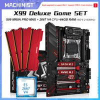 MACHINIST X99 Motherboard MR9A PRO MAX Optional Kit: Xeon E5 2667 V4 CPU Processor DDR4 64gb ECC Memory M.2 NVME SATA SATA 3.0