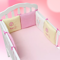 6Pcs/Set Baby Bed Protector Crib Bumper Pads Baby Bed Bumper Kids Safety Bed Around Cotton Blend Crib Anti-collision Anti-fall