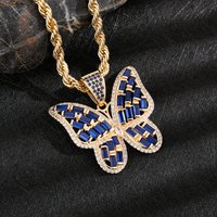 14K Gold Plated Butterfly Necklace with Zircon - Dainty Layering Jewelry for Girls
