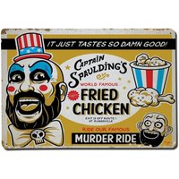 Captain Spaulding;s Fried Chicken Horror Movie Poster Vintage Metal Tin Sign Man Cave Home Art Wall Decorations-aluminum