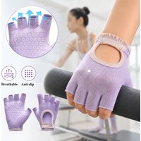 Women's Half Finger Yoga Gloves Non-Slip Fitness Pilates Gloves Outdoors Backless Cycling Warm Sports Aerial Yoga Gloves