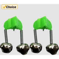 5/10/20PcsPlastic Fishing Bells Clips Fishing Rod Alarm with Dual Alert Bells Bite Alarms Sea Accessories Gear Supplies Ringer