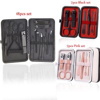 7 oder 18 Stück Maniküre Schneider Nagel knipser Set Haushalt Edelstahl Ohr löffel Pediküre Schere Werkzeug für Schönheit