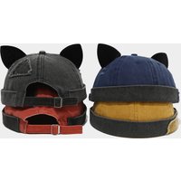 Four Seasons Cotton Print Docker Cap Brimless Hat Skullies Beanie Hats Landlord Sailor Cap Men and Women 33