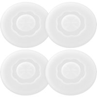 4Pcs Silicone Cup Covers Round Reusable Straw Hole Silicone Lids for Cups Coffee Tea Drink Protection Cup Covering