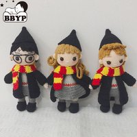 Handgemachte Strickpuppe häkeln Hermine Ron Puppen häkeln Puppen für Wohnaccessoires Muster Handwerk Spielzeug Ornamente