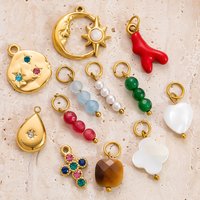 1-5Pcs 18k Real Gold Stainless Steel Charms for Jewelry Making, Bangle, Earring Charms for DIY Necklace Bracelet Jewelry Making