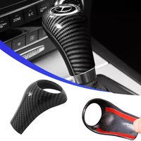 Carbon Fiber Car Gear Shift Knob Cover Handbrake Sticker Trim For Mercedes Benz A C E G CLS GLS SLK Class W169 W204 W212 W219