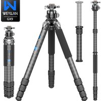 WEYLLAN GX9 Heavy Duty Carbon Fiber Tripod Compact Camera Tripod Monopod Tube 40mm with Ball Head for Telephoto Lens Load 40kg