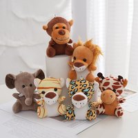 Silly Cute Animal Peluche Pendentif, Jouet Zoo, Souvenir, Petit Cadeau, Porte-clés, Accessoires Beurre