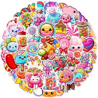 AliExpress NONE 50Pcs Cute Cartoon Candy Lollipop Dessert Stickers For Luggage Laptop Guitar Skateboard Waterproof Vinyl Bicycle Decals