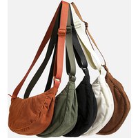 Solid Color Corduroy Women's Hobos Shoulder Bag Retro Casual Female Crossbody Bags Ladies Daily Travel Handbags Messenger Bag