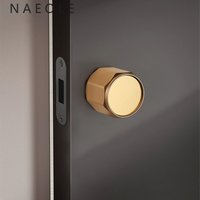 Minimalist Ecological, Bedroom Magnetic Suction Silent Square Ball Knob, Room Door Lock, Indoor Single Tongue Wooden Door Handle