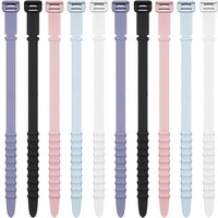 180mm Durable Silicone Organizer Cable Ties Winder Earphone Data Cable Adjustable Storage Wire Management Silicone Rope Strap